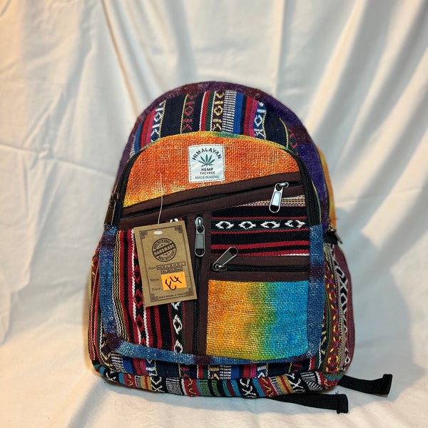 Small Himalayan Hemp Handmade Backpack, Boho / Hippie style - sustainable wear