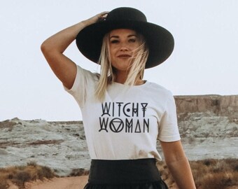 Witchy Woman Shirt, Witch Shirt, Womens Halloween Shirt, Graphic Quote Tshirt, Witchcraft Magic Tee, Wiccan Shirt Gifts for Her