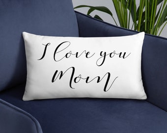 I Love My Awesome Son Dad and Mom love Their Son Distressed Throw Pillow