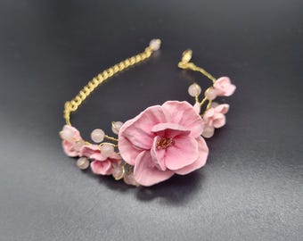 Coiris Bracciale Donna Con Fiore Di Rafia - Fatto A Mano, Regolabile, Stile Bohémien Colorato - 2