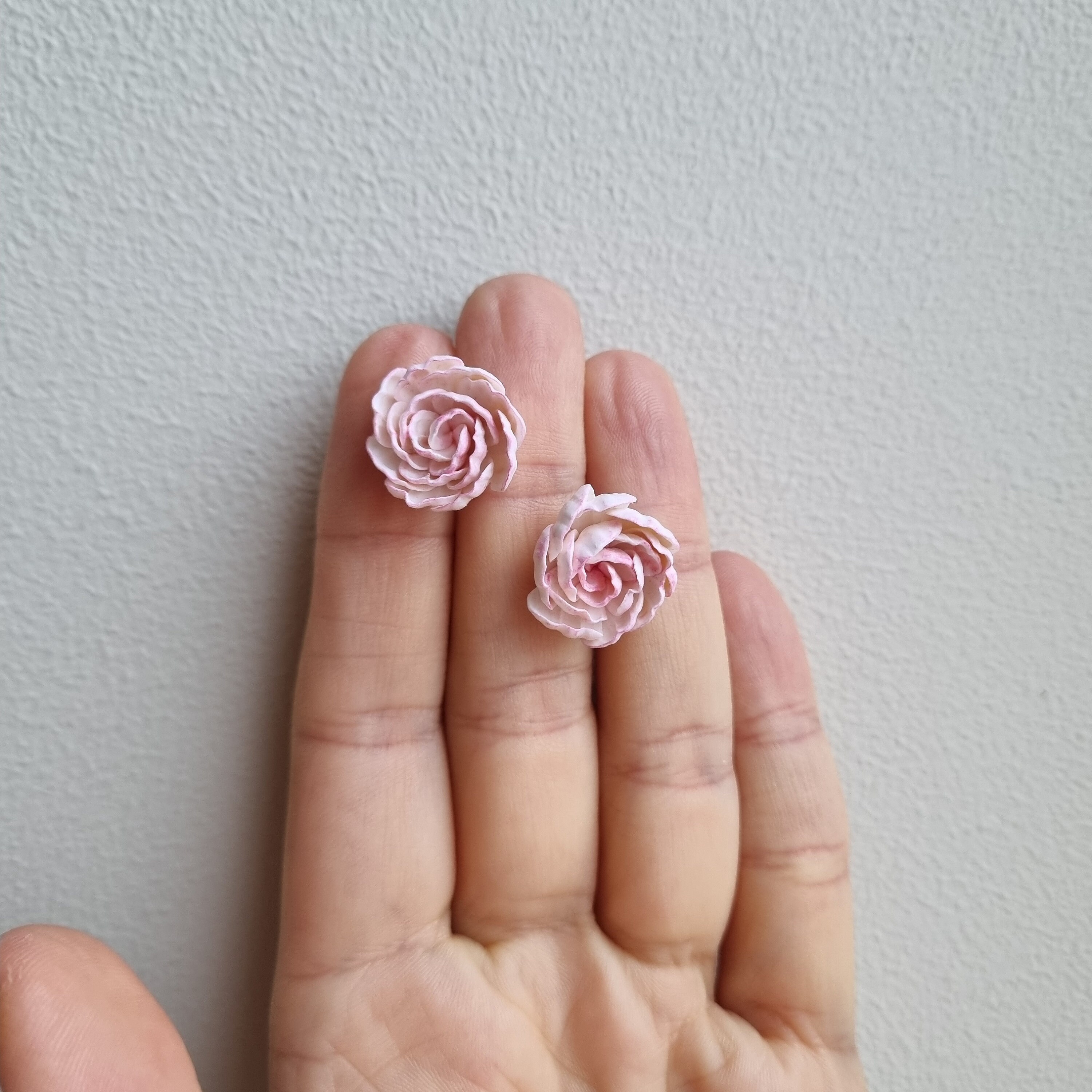 YFN 牡丹の花 イヤリング スターリングシルバー ピンク エナメル フラワー ダングル ドロップ イヤリング ジュエリー ギフト レディース 　並行輸入