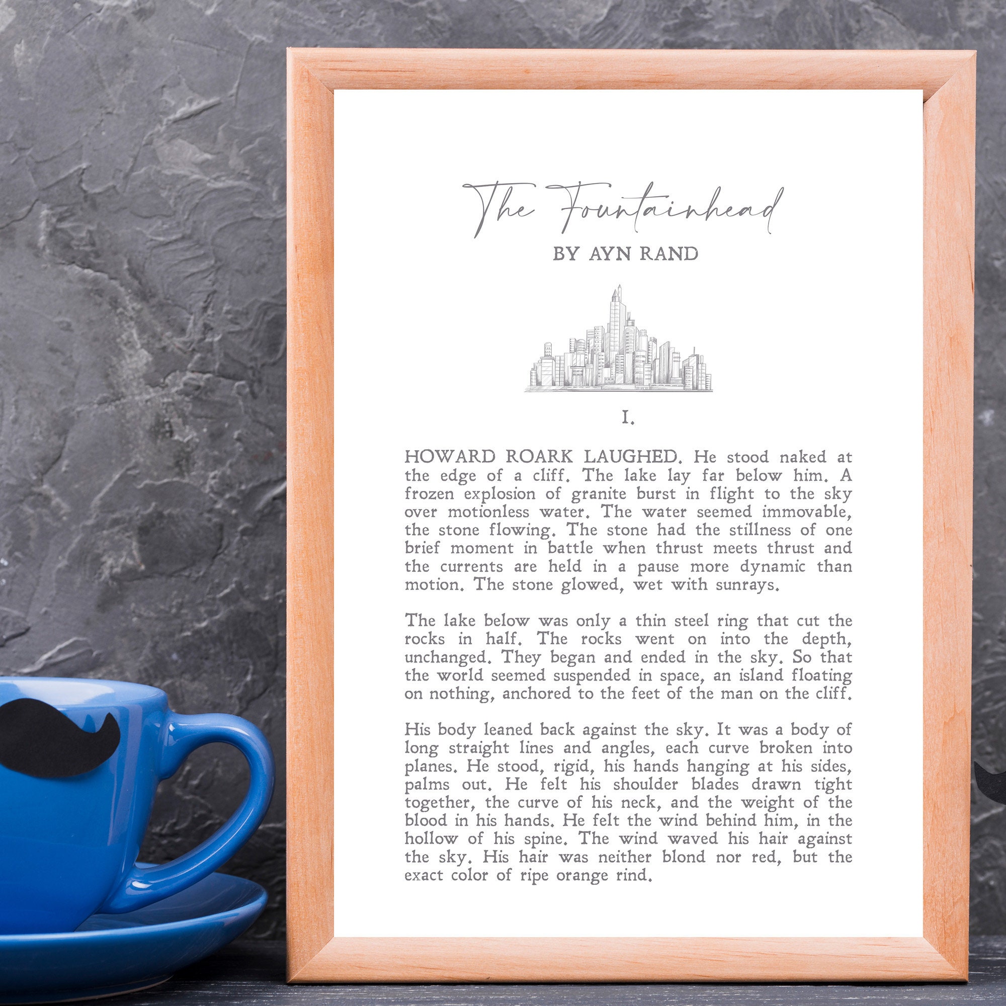 The Fountainhead | Ayn Rand | Objectivism | Quotes | Literary Gift |  English Literature | Print | Wall Art | Minimalist | INSTANT DOWNLOAD -  Etsy Canada