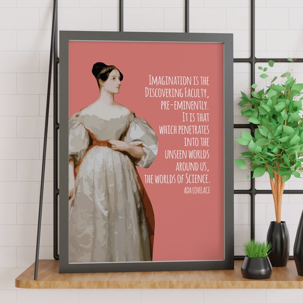 Ada Lovelace | Imagination | Science | Sheroes | Mathematician | Quote | Feminism | Inspiration | Wall Art | Poster | INSTANT DOWNLOAD