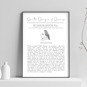 Charles Darwin Quotes | Origin of Species | Literary Gift | Book | Print | Wall Art | Minimalist | Poster | INSTANT DOWNLOAD