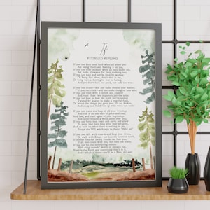 If / Rudyard Kipling / Poesia / Letteratura / Stampa / Arte murale / Minimalista / DOWNLOAD ISTANTANEO