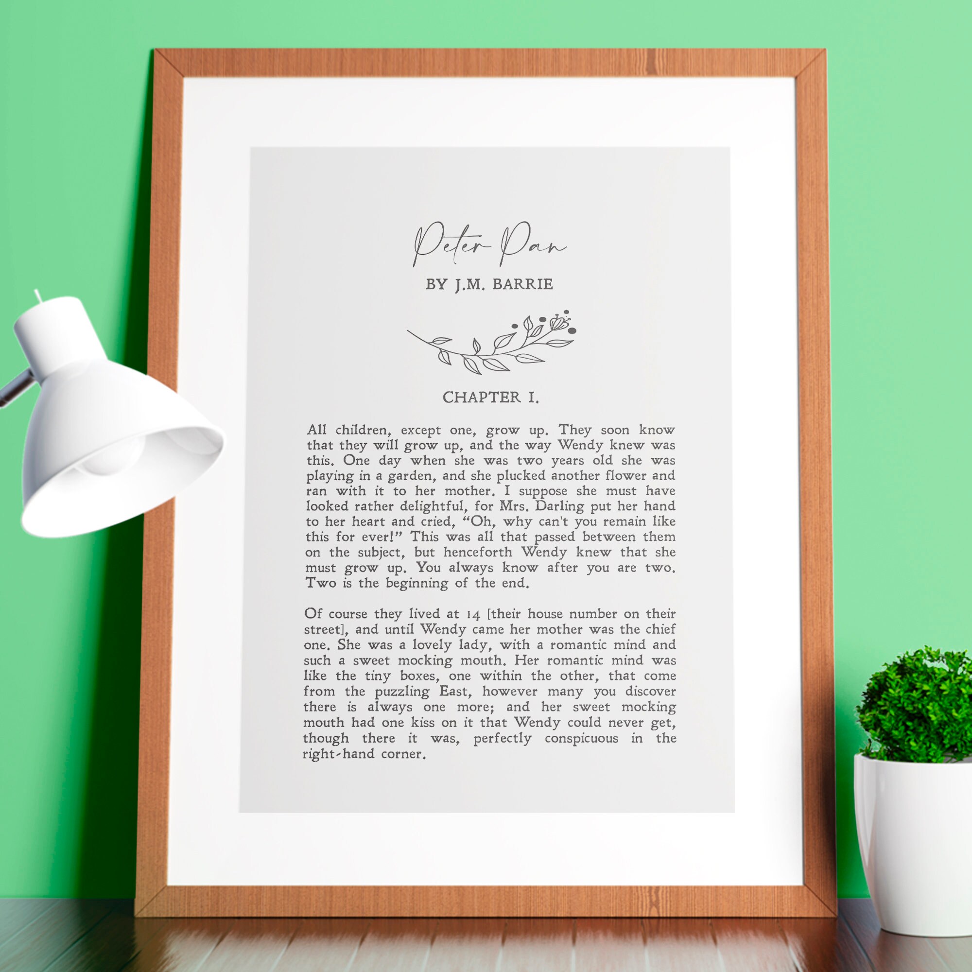 Peter Pan J. M. Barrie Quotes Literary Gift English | Etsy
