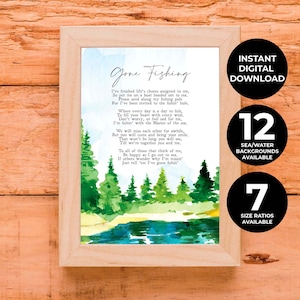 Gone Fishing | Beileid Geschenk | Gone Fishin' Gedicht | Beerdigung | Trauer | Trauer | Sympathie Geschenk | Trauer | Zitat | SOFORT DOWNLOAD