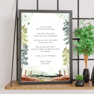 Gestalt Prayer | Fritz Perls | Poem | Inspiration | Print | Wall Art | Minimalist | Quote | INSTANT DOWNLOAD