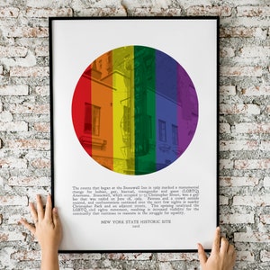 Stonewall Inn Uprising | Pride | LGBTQ Poster | Lesbian | Bisexual | Transgender | Queer | Gift | Print | Wall Art | PHYSICAL PRINT