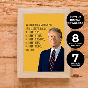 Jimmy Carter / Persone diverse, credenze, desideri, speranze, sogni / Citazione / Eroi / Stampa / Arte murale / DOWNLOAD IMMEDIATO