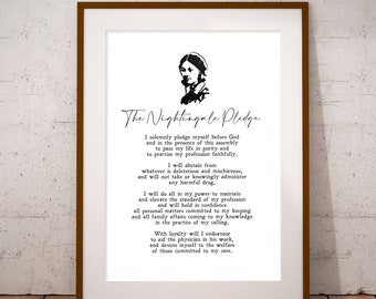 Nightingale Pledge | Nurse | Gift | Inspiration | Wall Art | Minimalist | Print | Quote | Motivation | Medical Frontliner | INSTANT DOWNLOAD