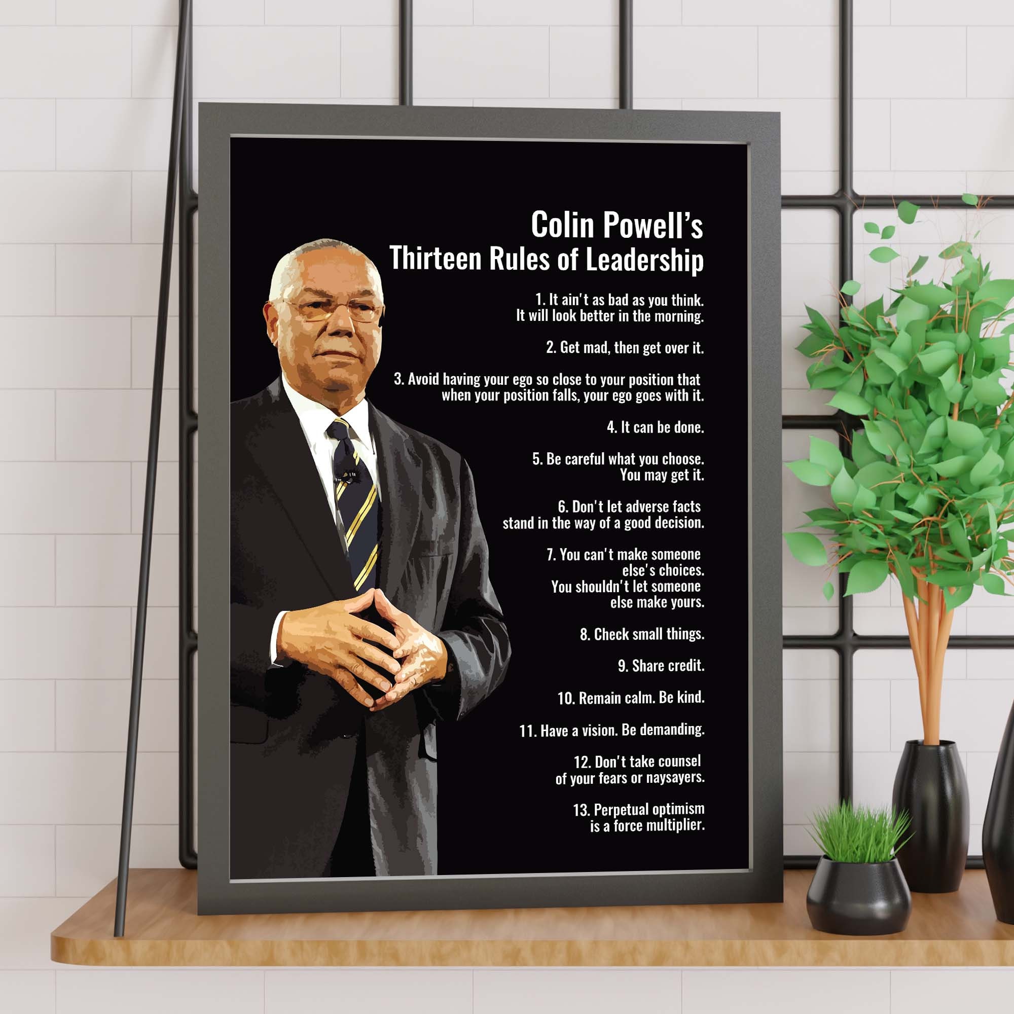 Colin Powell Thirteen Rules of Leadership V2 Motivation - Etsy