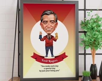 Mr. Rogers Quote | You Make Each Day A Special Day | Inspiration | Vintage | Kindness | Print | Wall Art | Poster | PHYSICAL PRINT
