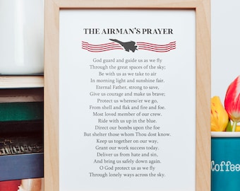 Airman's Prayer | US Air Force | Airman's Gift | American Soldier | Army | Wall Art | Minimalist | Print | Armed Forces | INSTANT DOWNLOAD