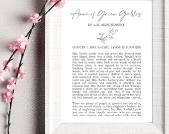 Anne of Green Gables | L.M. Montgomery | Quotes | Literary Gift | Book | Print | Wall Art | Minimalist | Literary Poster | INSTANT DOWNLOAD