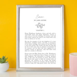 Emma | Jane Austen | Quotes | Feminism | Literary Gift | Book | Print | Wall Art | Minimalist | Poster | INSTANT DOWNLOAD