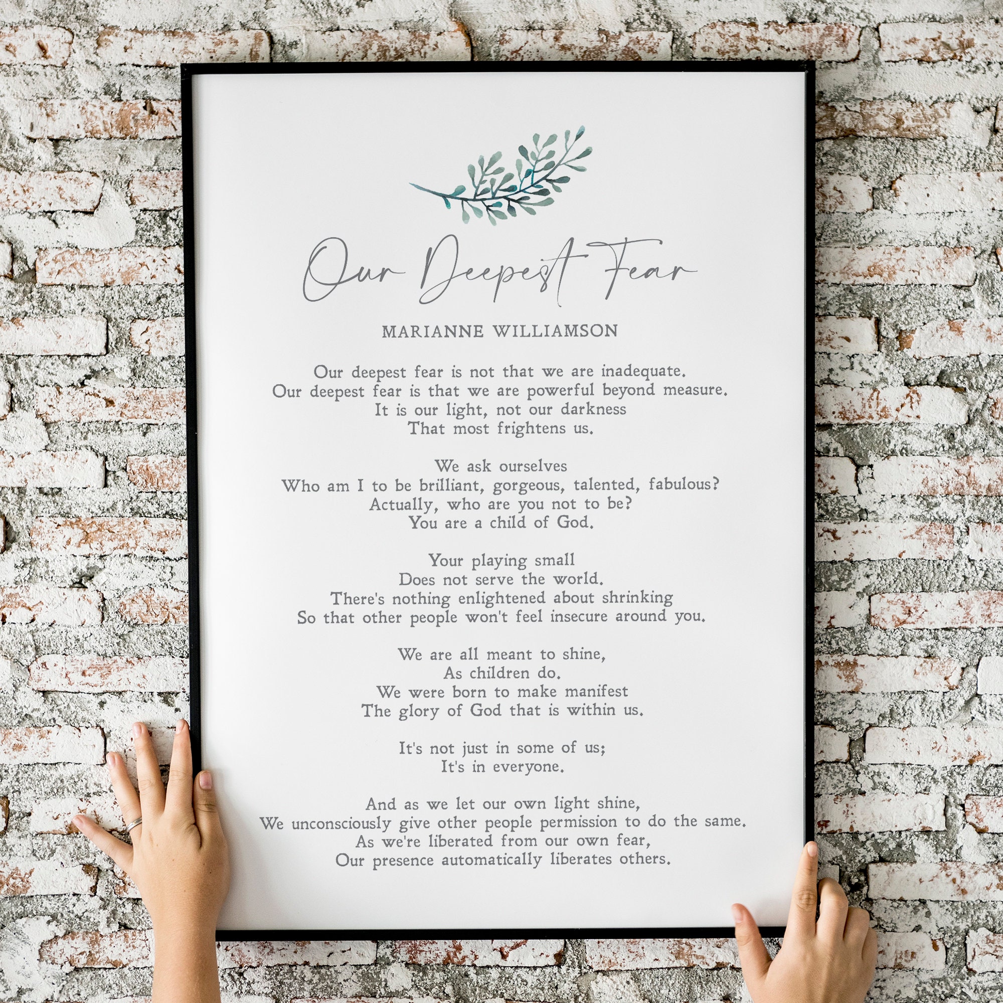 Our Greatest Fear poem Greeting Card for Sale by czerinaart