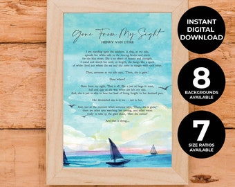 Gone From My Sight Poem Printable - Etsy