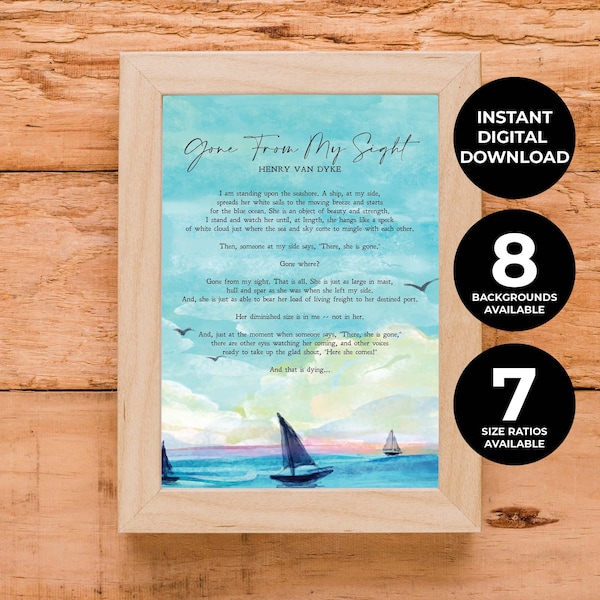 Gone From My Sight Printable Etsy