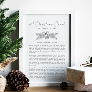 A Christmas Carol | Charles Dickens | Quotes | Literary Gift | English Literature | Print | Wall Art | Minimalist | INSTANT DOWNLOAD