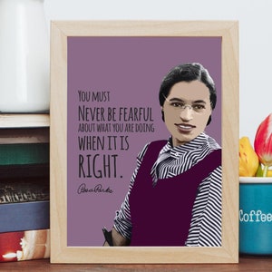 Rosa Parks Poster Rosa Parks Quote You Must Never Be Fearful Etsy Canada