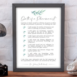 Personalized Oath of a Pharmacist (Colored) | Pharmacist Gift | Inspiration | Wall Art | Minimalist | Print | Frontliner | DIGITAL DOWNLOAD