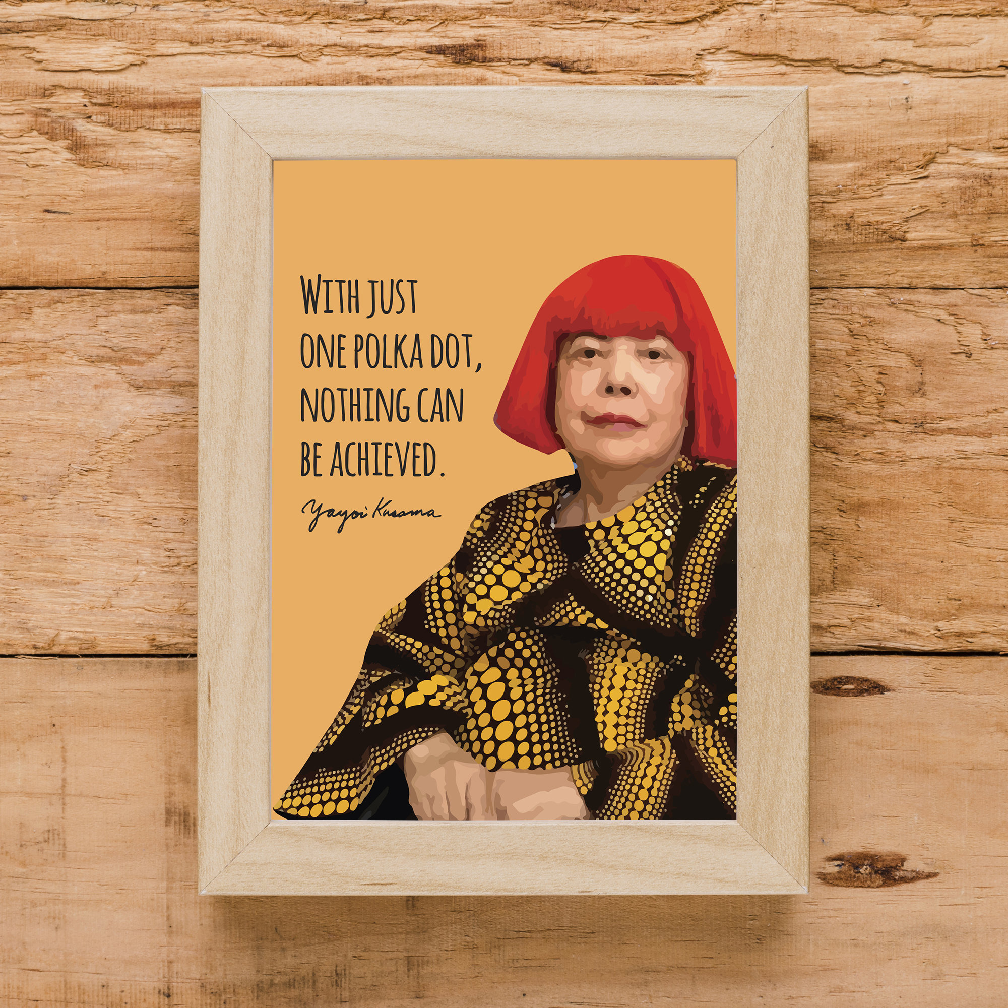 Yayoi Kusama With Just One Polka Dot Artist Sheroes Etsy