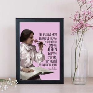 Helen Keller | Quotes | Most Beautiful Things | Author | Sheroes | Activist | Motivation | Print | Wall Art | Poster | INSTANT DOWNLOAD