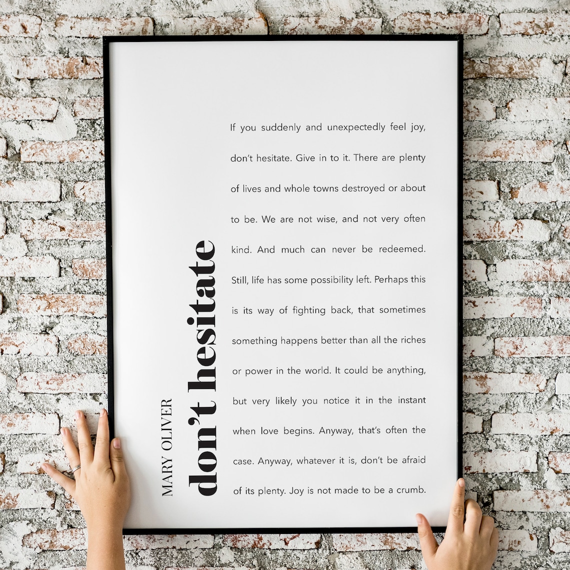 Don't Hesitate v3 Mary Oliver Poem Happiness Joy Etsy Don't Hesitate v3 Mary Oliver Poem Happiness Joy Etsy
