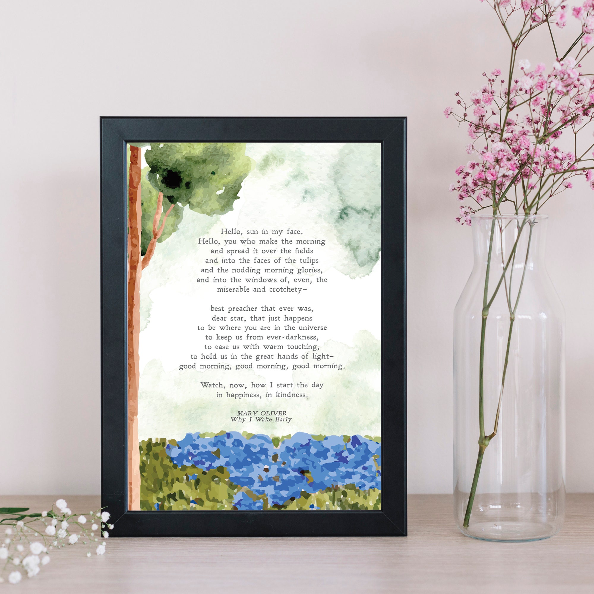 Why I Wake Early Mary Oliver Poem Nature Morning Etsy