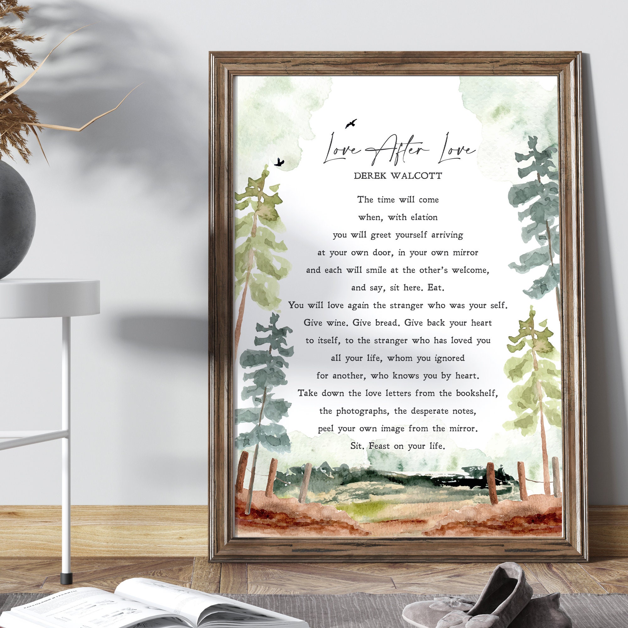Love After Love Derek Walcott Poem Breakup Romance - Etsy