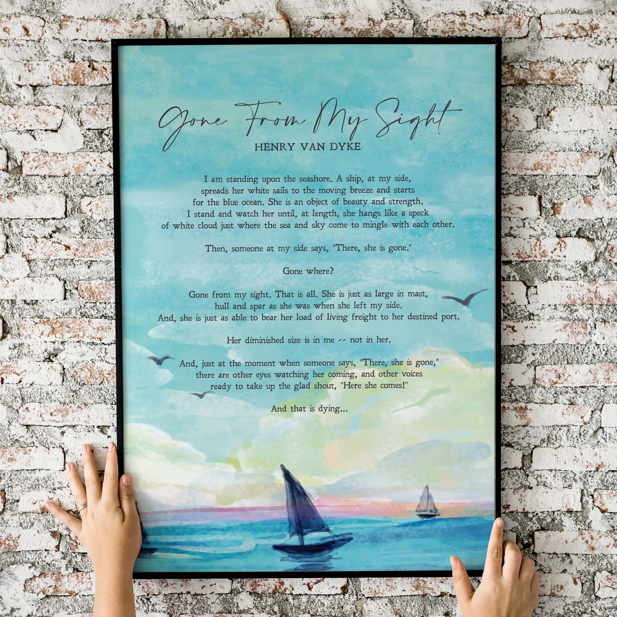 Gone From My Sight Henry Van Dyke Poem American Author - Etsy