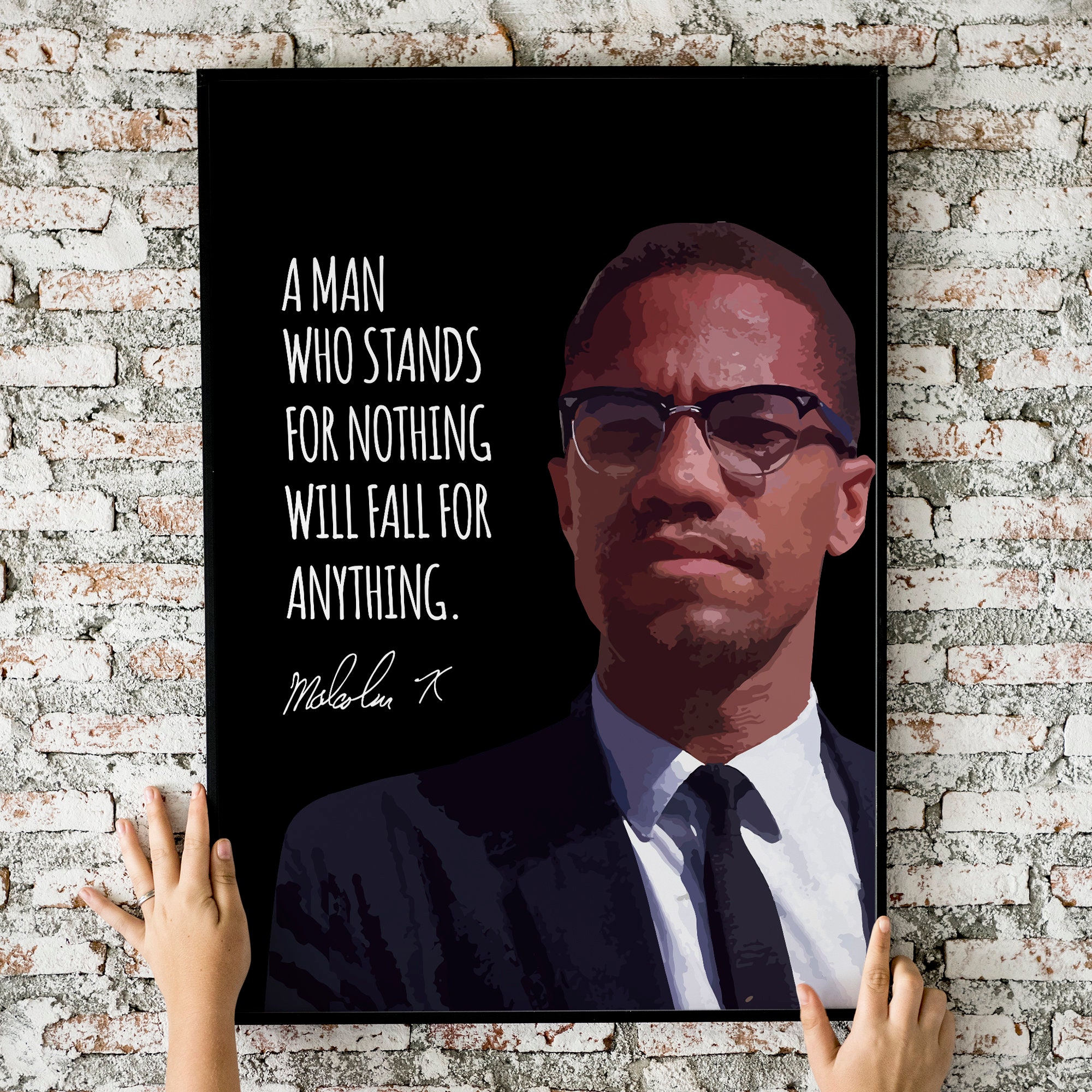 Home & Kitchen Unframed 12x24 Poster Culturenik TTL219 Malcolm X Quotes Political Civil Rights