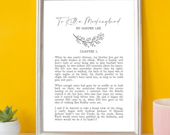 To Kill a Mockingbird | Harper Lee | Quotes | Literary Gift | Book | Print | Wall Art | Minimalist | Literary Poster | INSTANT DOWNLOAD