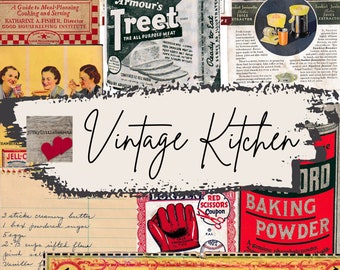 Artículos de cocina vintage: Anuncios de cocina, recetas y diarios basura (descarga digital)