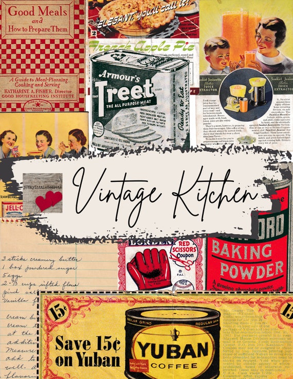 Printable Vintage Kitchen Ephemera Vintage Cooking Ads Etsy