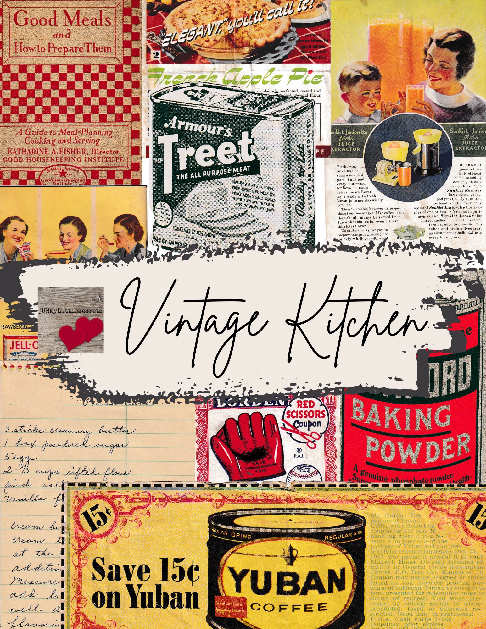 Printable Vintage Kitchen Ephemera Vintage Cooking Ads - Etsy