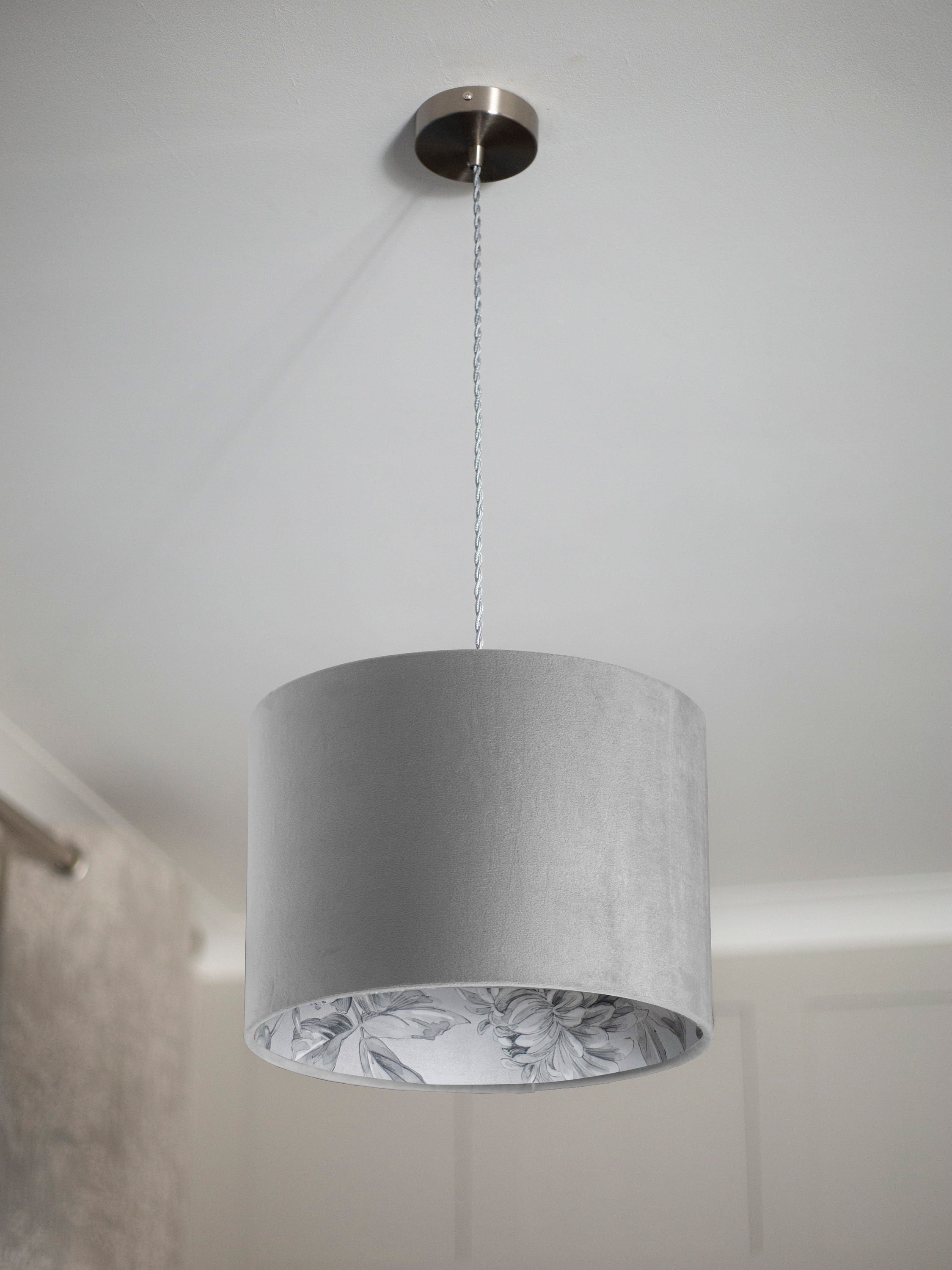 Grey pendant on sale lamp shade