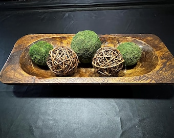 Large Duck-Bill Wood Dough Bowl – Rustic European Farmhouse Centerpiece Decor