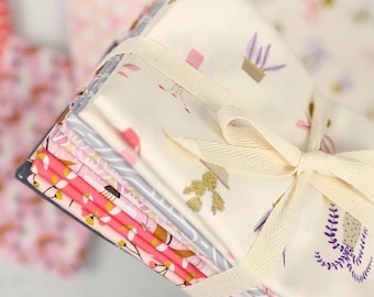Cozy Pinks & Gray Half Yard Bundle (7 Assorted Prints) - Felicity Fabrics | Quilting Cotton Precuts