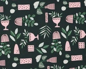 Easy Weekend Sprouts Plants by Betsy Siber for Cloud9 Fabrics (PER YARD) Organic Quilting Cotton