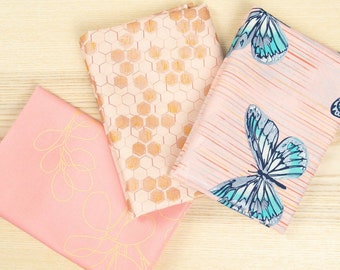 Spring Shimmer by Jennifer Sampou - 1/2 Yard Fabric Bundle (3 Prints)
