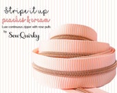 Stripe It Up Peaches & Cream Zipper By Sew Quirky