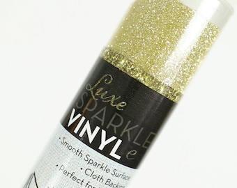 Luxe Sparkle Vinyl GOLD for Machine Embroidery / Crafts | Machine Washable and Iron Safe