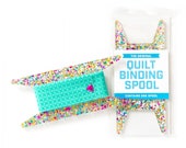 Quilt Binding Spool - Teal, Pink & Gold Glitter (1 spool included)