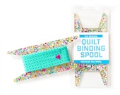 Quilt Binding Spool - Teal, Pink & Gold Glitter (1 spool included)