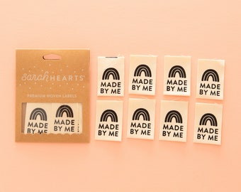 Sarah Hearts Sew-In Woven Labels - "Made By Me" Cotton