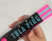 Tula Pink Webbing 2 yards x 1 inch - Hot Pink and Aqua | Nylon Webbing for Bag Making & Sewing