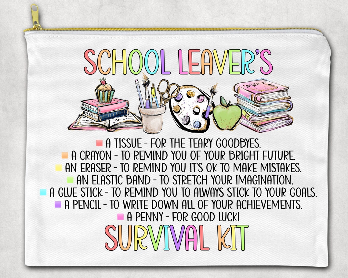 Personalised School Leaver's Survival Kit | Etsy UK