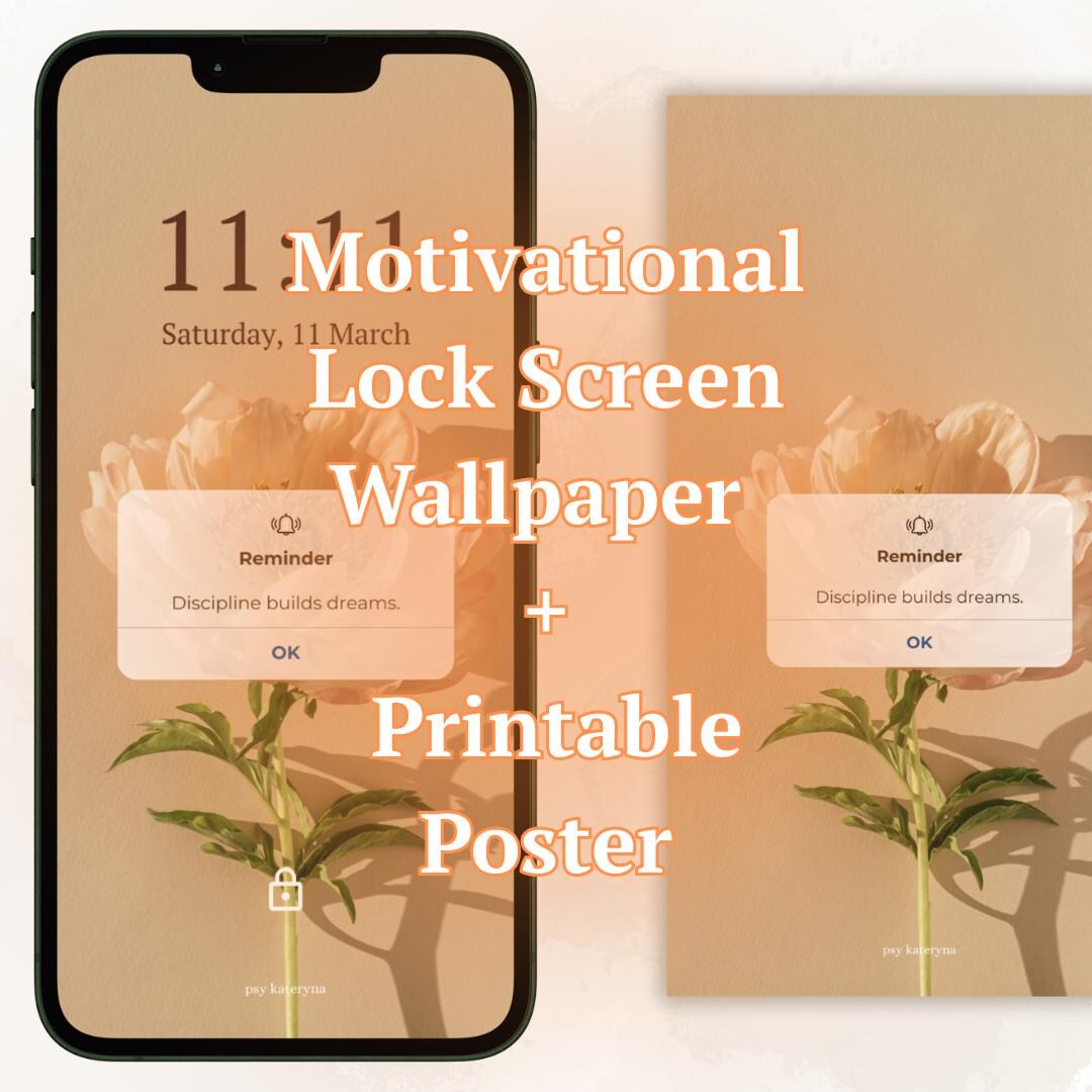 Motivational Quote Printable Aesthetic Lock Screen Wallpaper